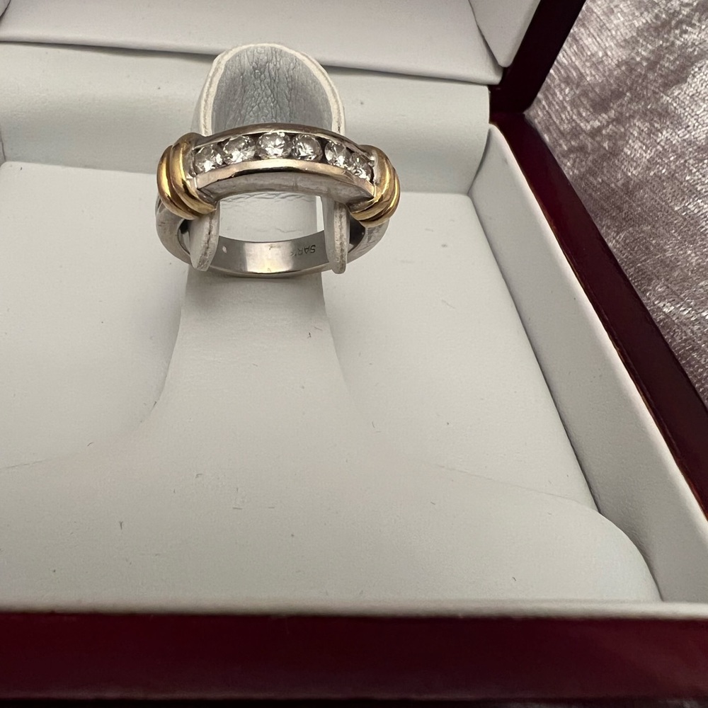 18K gold ring with diamond (.60)